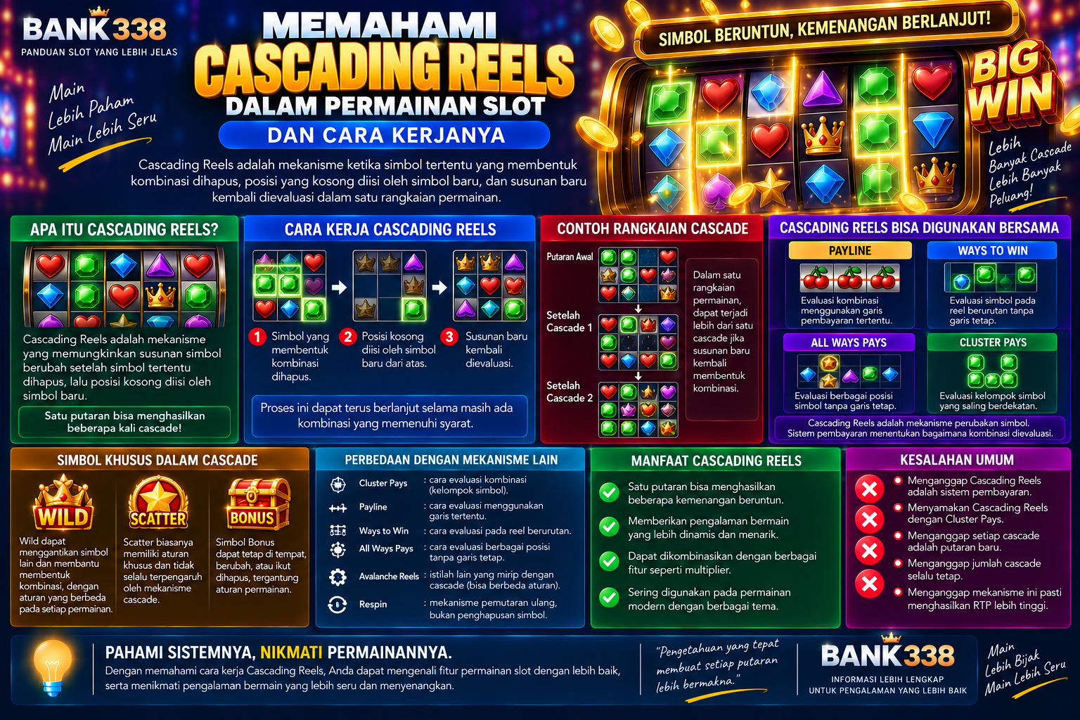 Memahami Cascading Reels dalam Permainan Slot dan Cara Kerjanya
