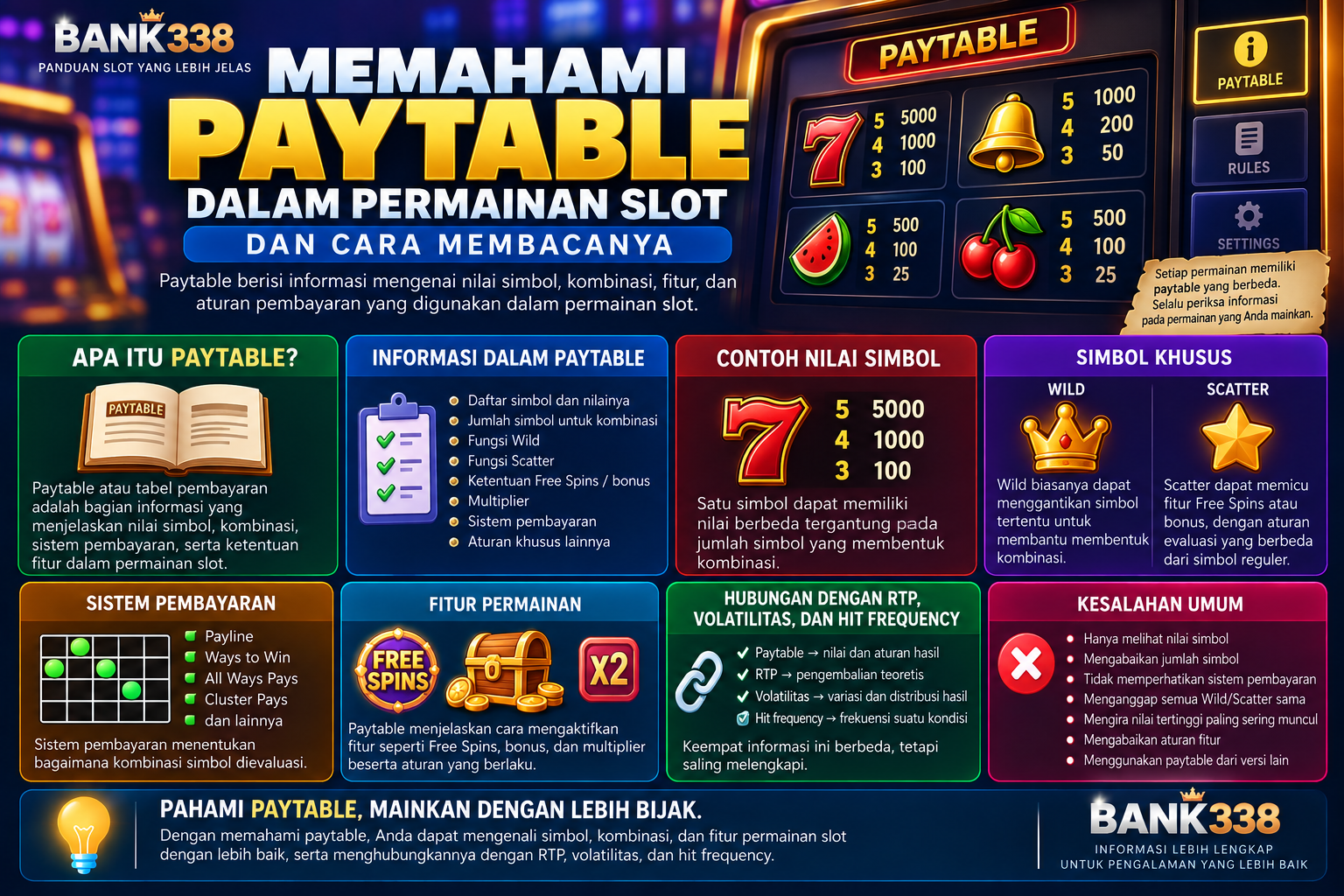 Memahami Paytable dalam Permainan Slot dan Cara Membacanya